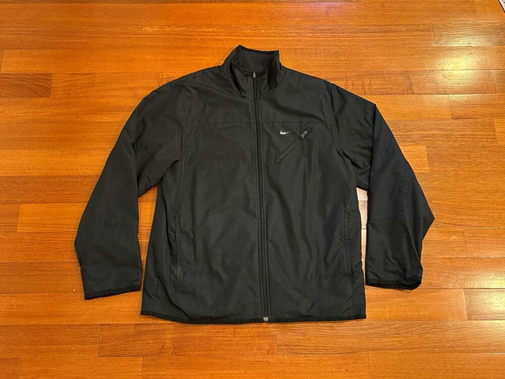VTG Nike Athletic Department Reversible Jacket Black Men's Sz XL